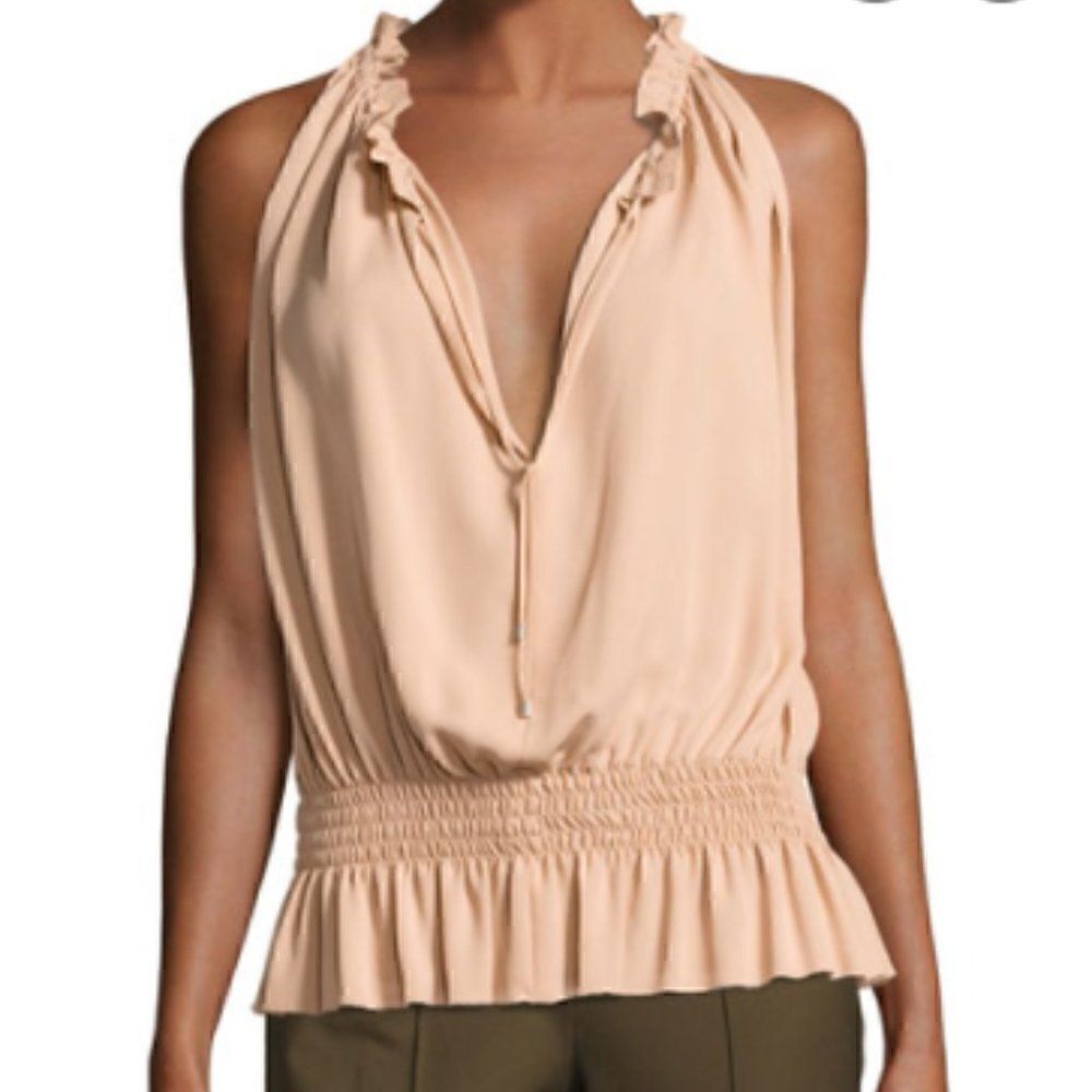 NWT Theory Dezzie Classic Georgette Sleeveless Blouse